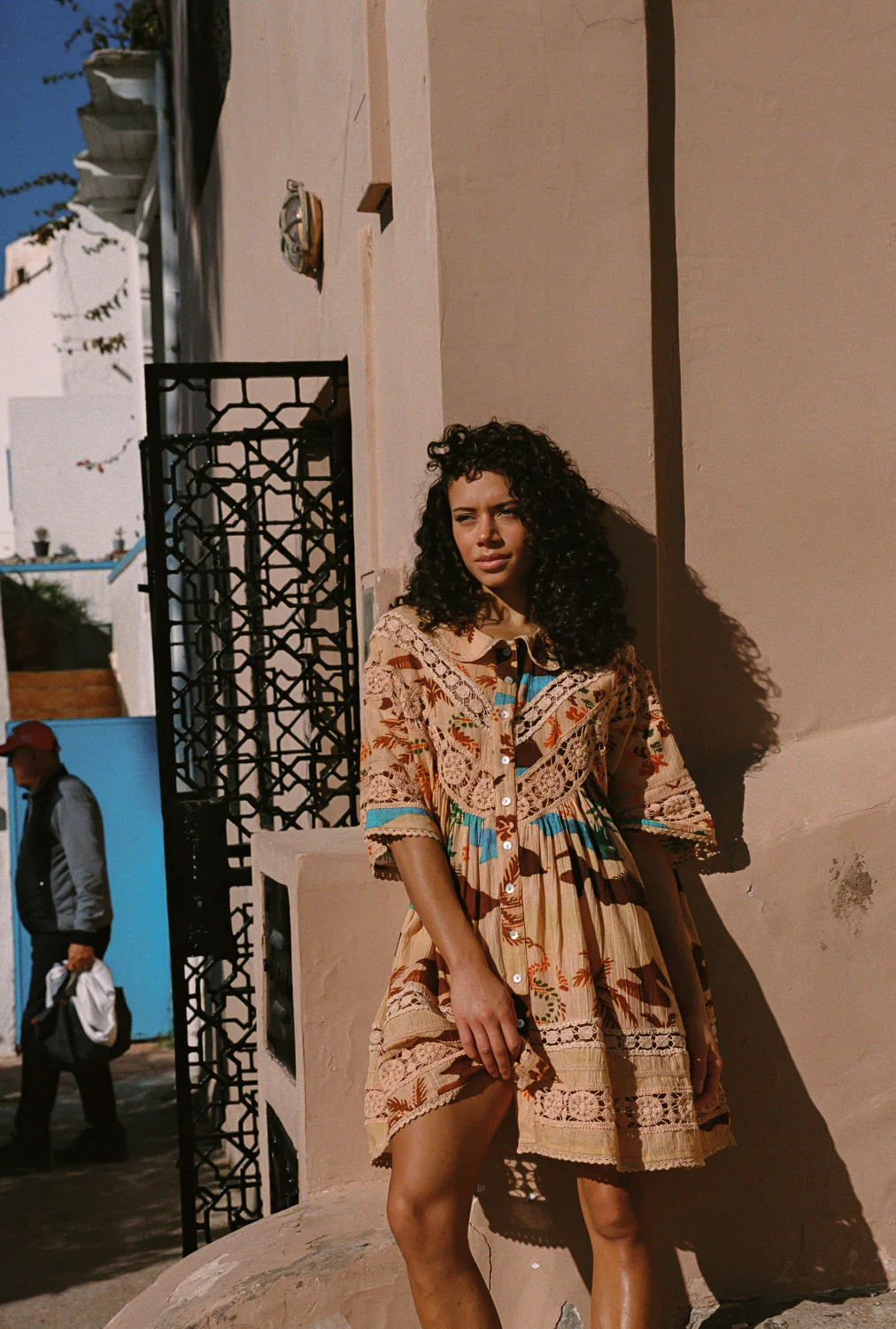 KINGA CSILLA ISLAND BUTTON DRESS