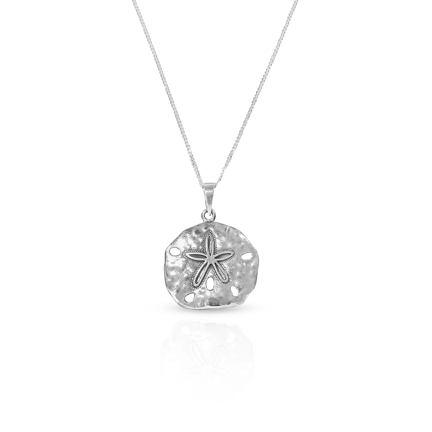 OCEA SILVER SAND DOLLAR NECKLACE OC01