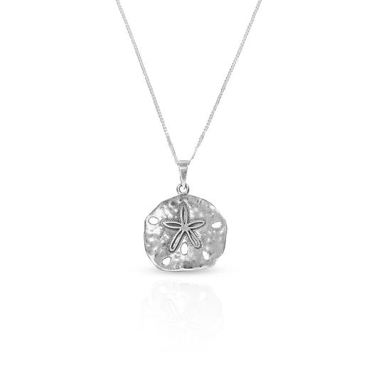 OCEA SILVER SAND DOLLAR NECKLACE OC01