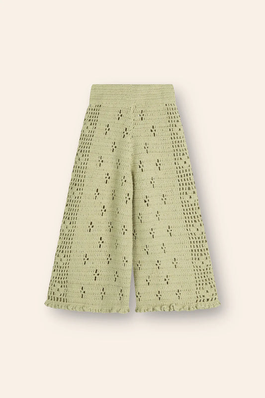 ILLOURA FILET CROCHET PANTS MOSS