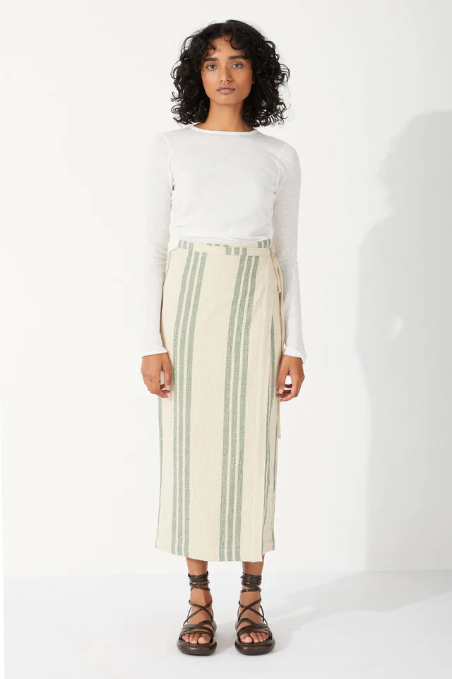 ZULU AND ZEPHR WRAP SKIRT SAND