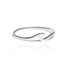 OCEA DAINTY SILVER WAVE RING OC25