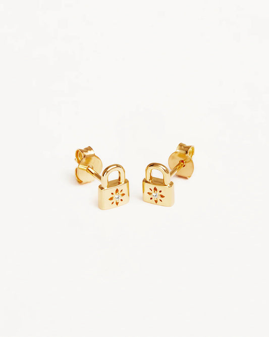 BY CHARLOTTE PADLOCK STUD EARRINGS