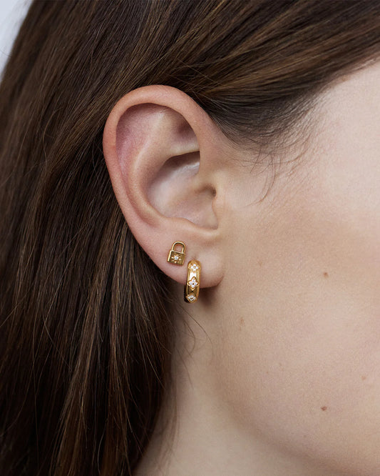 BY CHARLOTTE PADLOCK STUD EARRINGS