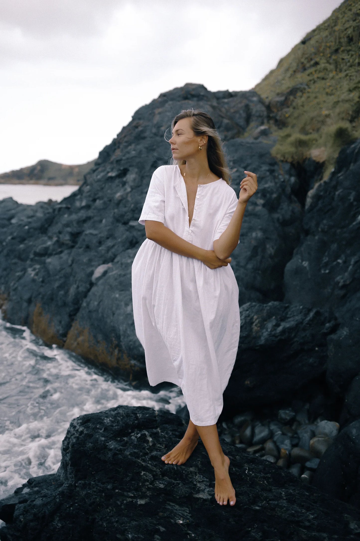 BARE ROAD DARCEY MIDI VANILLA