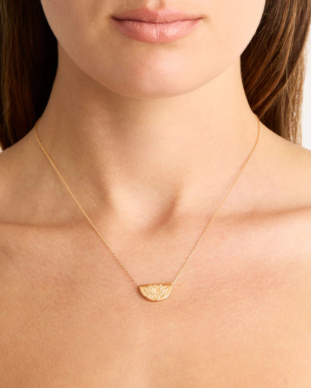 BY CHARLOTTE LOTUS SHORT GOLD NECKLACE
